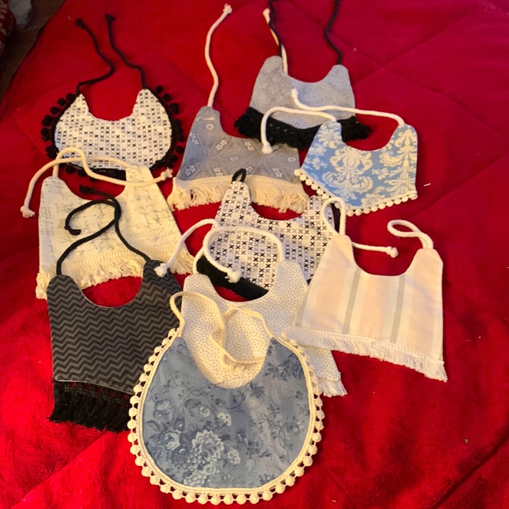 Handmade 100% cotton bibs
